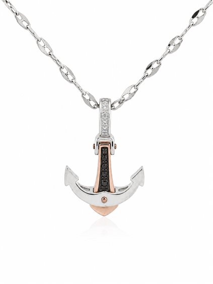 Necklace Zancan Man in Gold Diamante 0.05 Ct EC295RB - EC295RB
